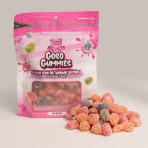 Goso Gummies Sour Pink Lemonade Bombs 6oz Bag