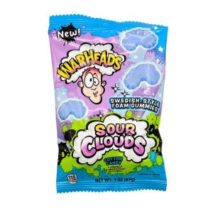 Warheads Sour Clouds Cotton Candy 3oz Peg Bag