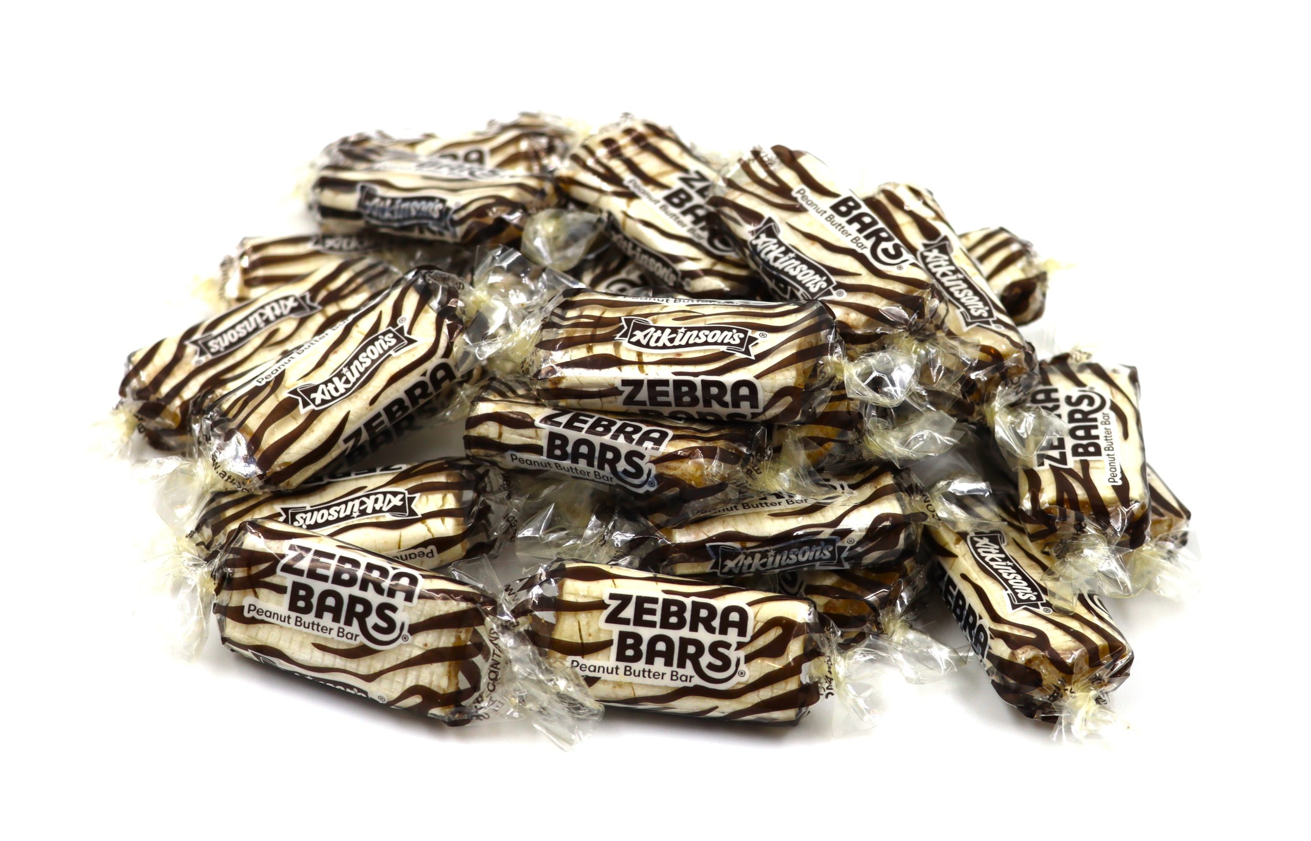Atkinson's Zebra Peanut Butter Bar, 10oz Wrapped Bulk Candy - Image 2