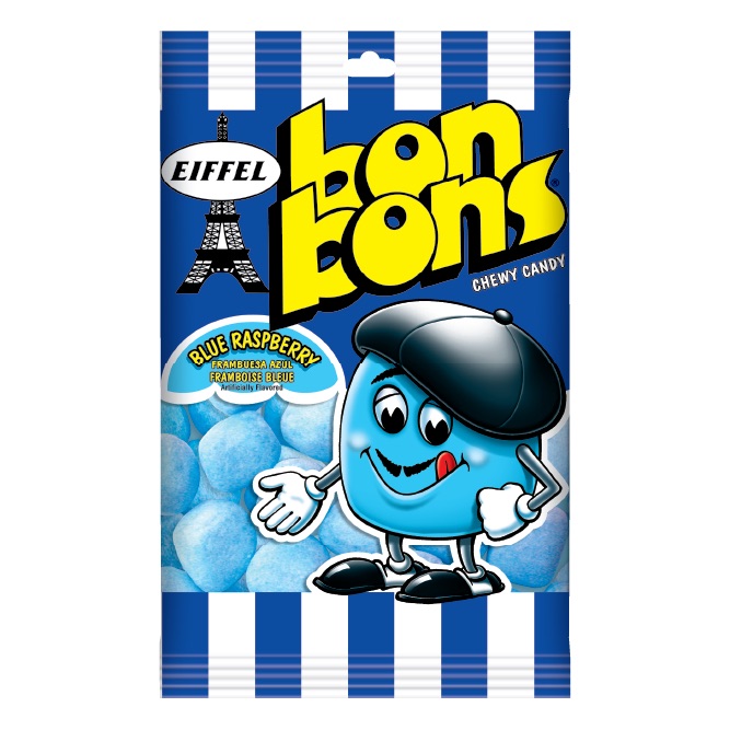 Eiffel BonBons Chewy Candy Blue Raspberry, 4oz Bag