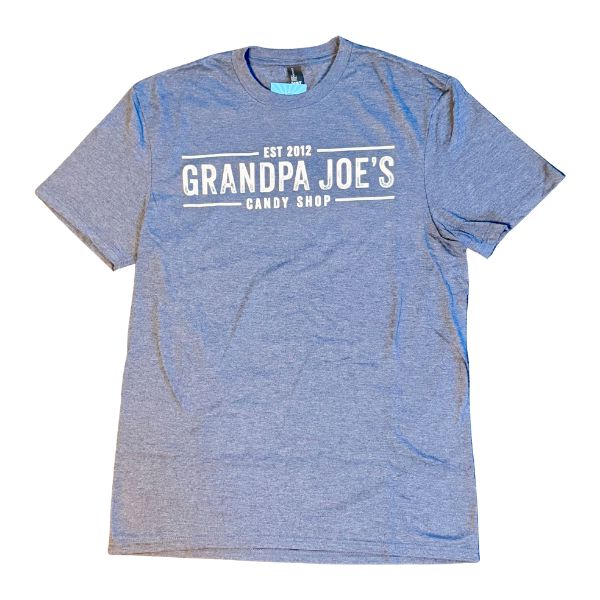 Grandpa Joe's T-Shirt - Grandpa Joe's Candy Shop Est 2012 - Heather Navy Blue - Image 2