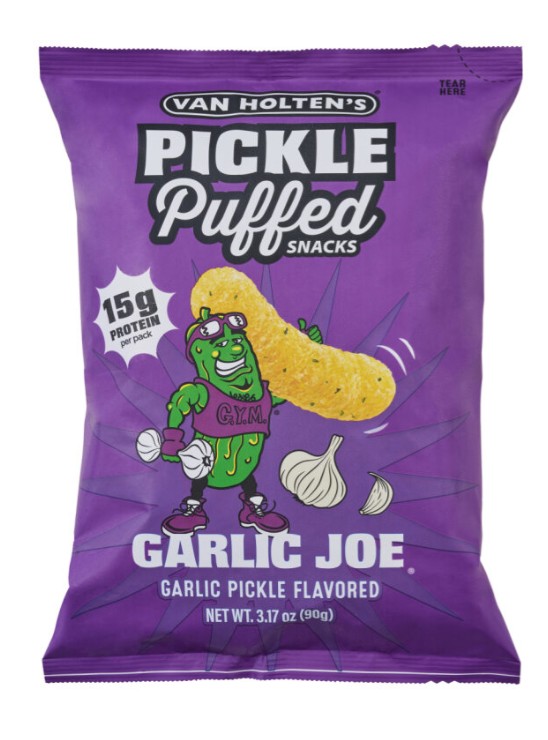 Van Holten's Garlic Joe Pickle Puffs 90g (3.17oz) Bag