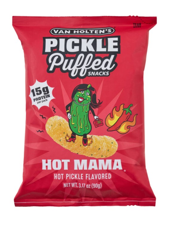 Van Holten's Hot Mama Pickle Puffs 90g (3.17oz) Bag