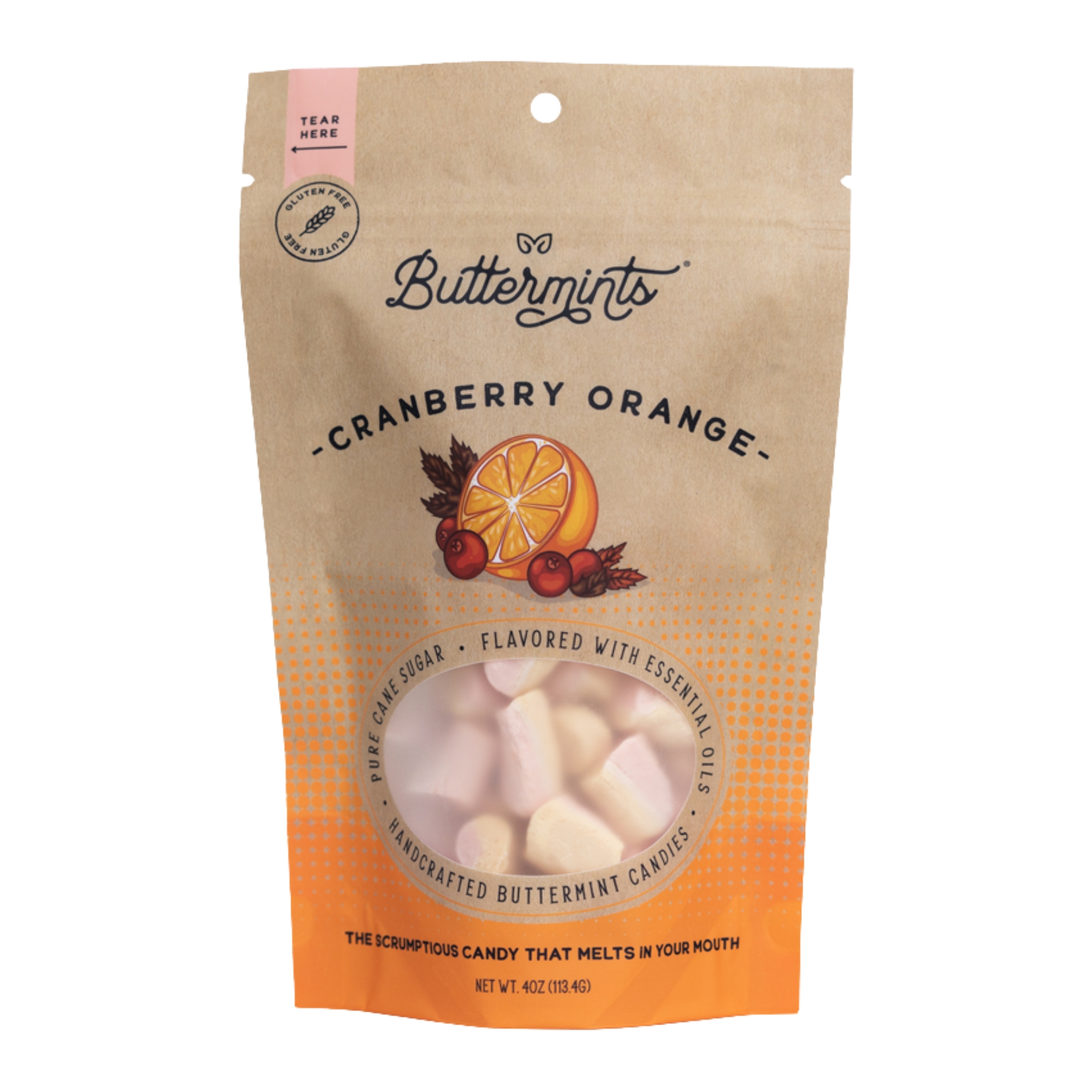 Buttermints Cranberry Orange, 4oz Pouch