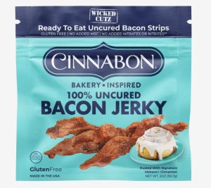 Wicked Cutz Cinnabon Bacon Jerky, 100% uncured 2oz Bag