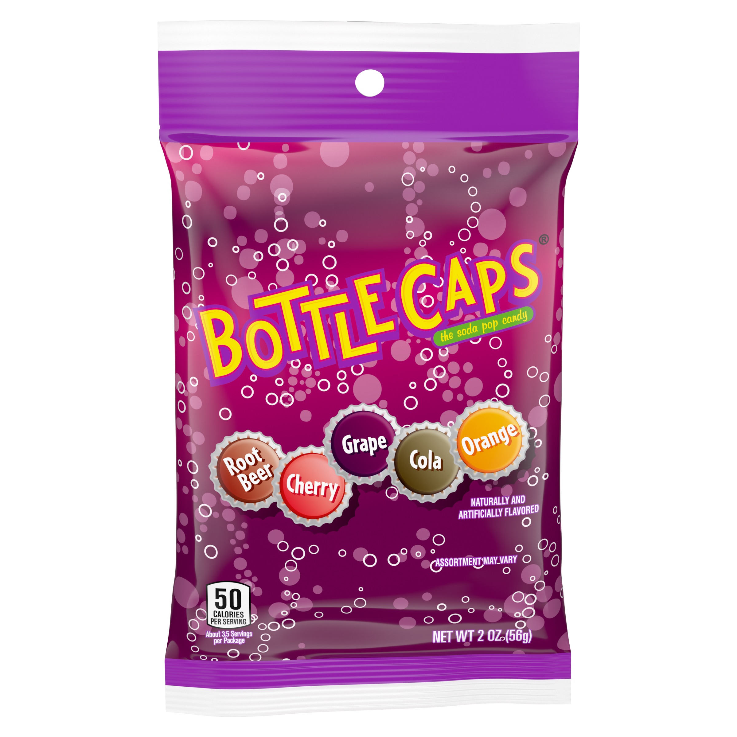 Bottle Caps Candy Pocket Pack – 2oz Peg Bag
